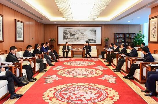 舒印彪鄧建玲會見中國能建董事長汪建平、總經(jīng)理丁焰章