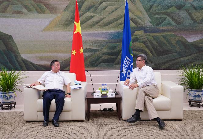 中國(guó)能建黨委書(shū)記、董事長(zhǎng)宋海良拜會(huì)國(guó)家電投董事長(zhǎng)錢(qián)智民