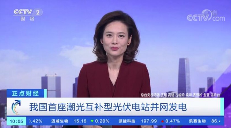 年均發(fā)電量超1億度！央視財經(jīng)重點關注我國“首座”潮光互補型光伏電站