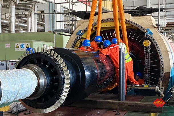 國家能源集團(tuán)安徽公司馬鞍山電廠發(fā)電機抽轉(zhuǎn)子一次成功