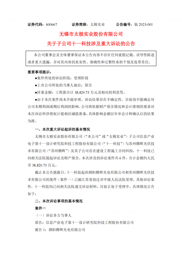 涉案金額3.88億！蘇州騰暉光伏被起訴