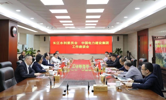 中國電建黨委書記、董事長丁焰章與長江水利委員會黨組書記、主任劉冬順會談