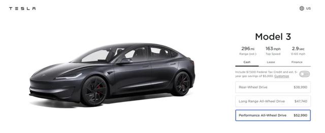 新款Model 3發(fā)布，約38萬元!特斯拉最新“成績單”公布!