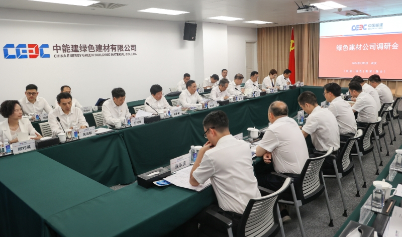 中國(guó)能建黨委書記、董事長(zhǎng)宋海良到綠色建材公司調(diào)研